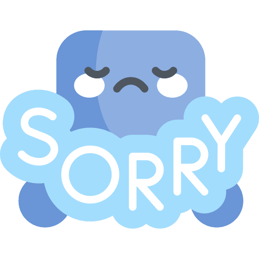 Sorry sorry upset communication icon