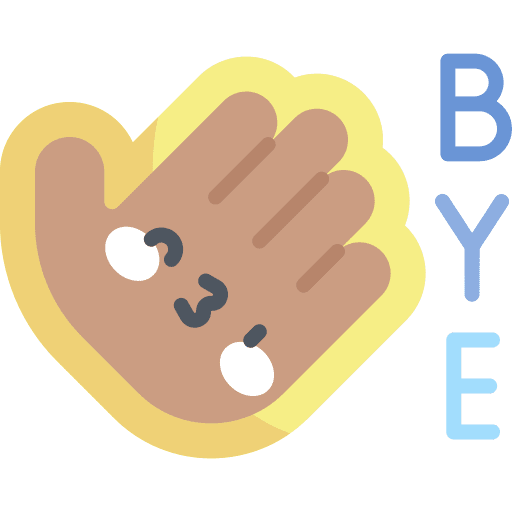 Goodbye hands and gestures communications greeting icon