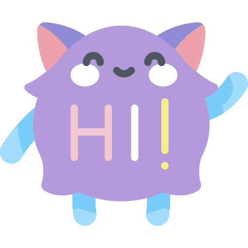 Hi friendly greeting hi icon