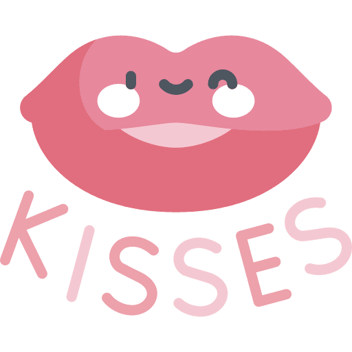 Kiss valentines lips love and romance icon