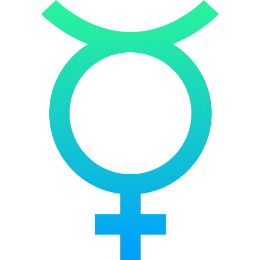 Mercury horoscope shapes and symbols signs icon