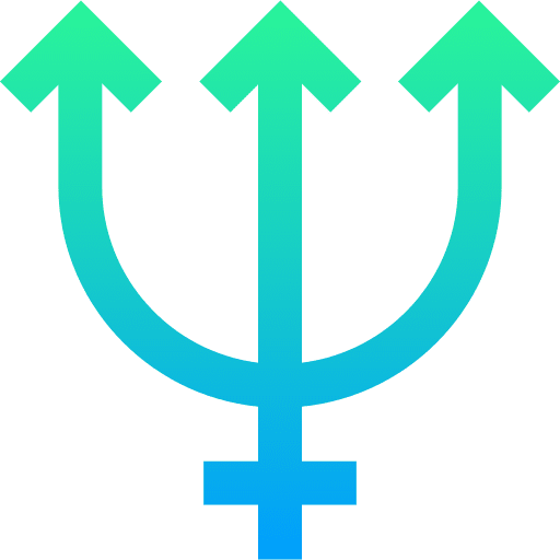 Neptune signs shapes and symbols neptune icon