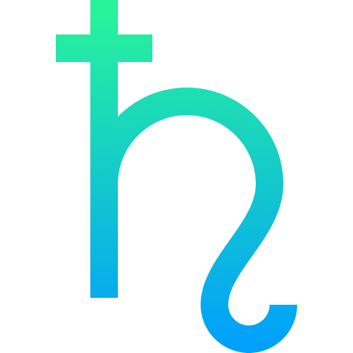 Saturn astrology constellation shapes and symbols icon