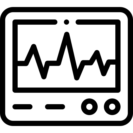 Cardiogram heart rate cardiogram diagnosis icon