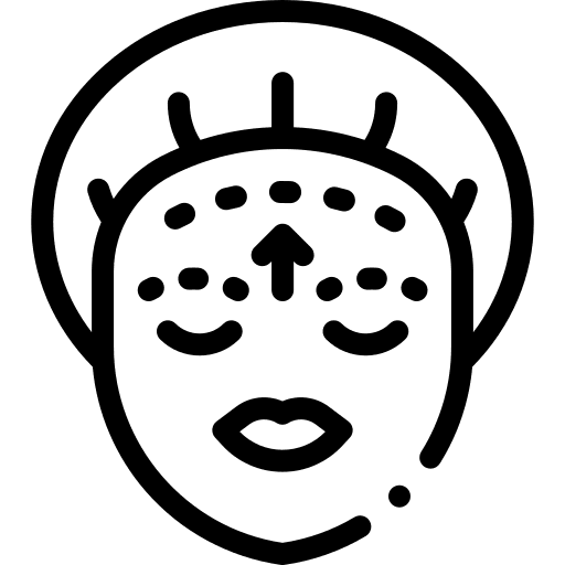 Forehead beauty healthcare and medical forehead icon