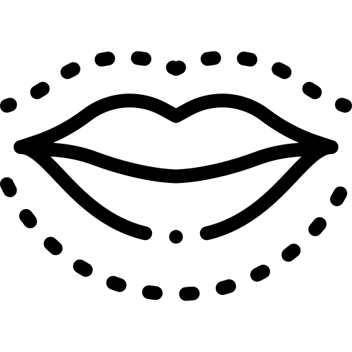 Lip augmentation cosmetics dermal filler mouth icon