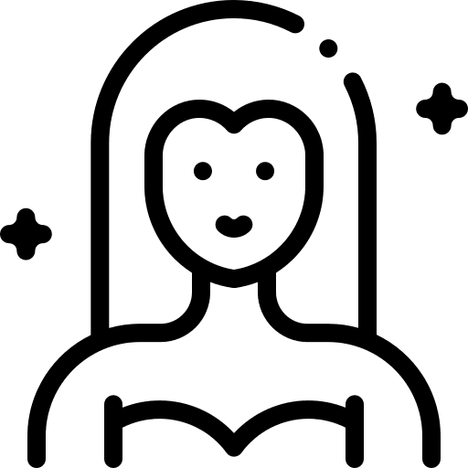 Beautiful cute girl woman icon