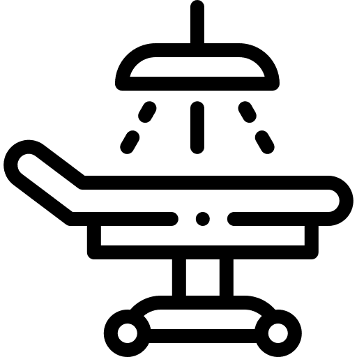 Operating table hospital surgery operating table icon