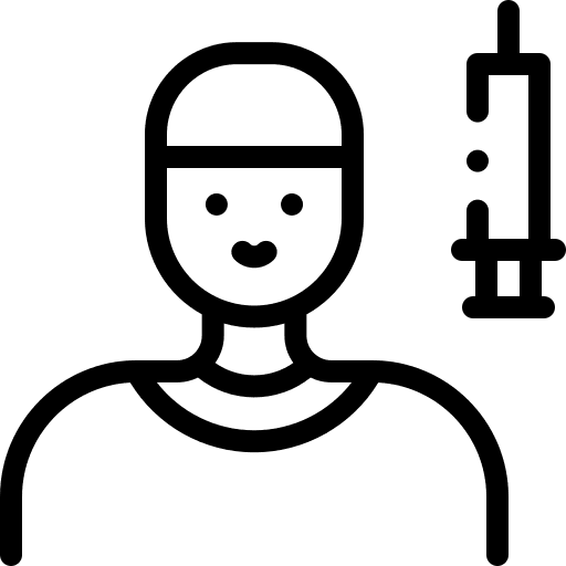 Nurse professions and jobs treatment syringe icon