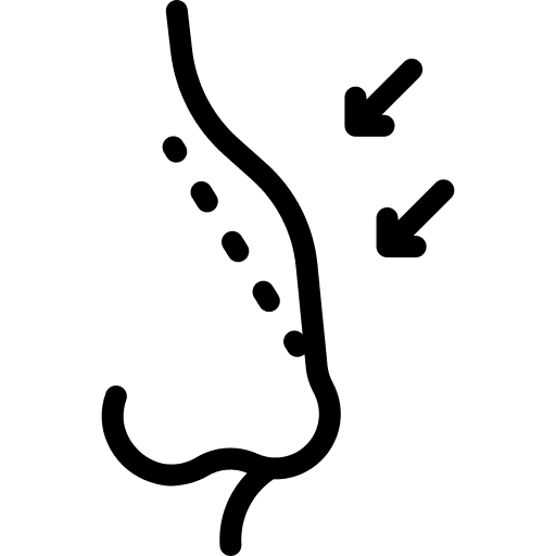 Rhinoplasty operation anatomy healthcare and medical icon