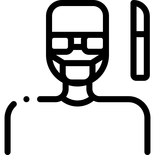 Surgeon clinic scalpel professions and jobs icon