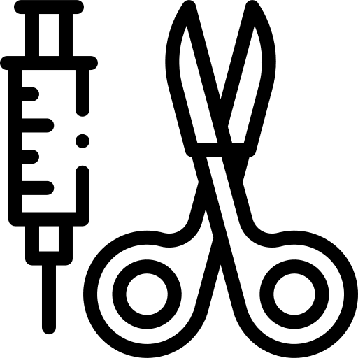 Surgical instrument syringe surgical instrument hospital icon