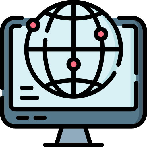 World grid social network social media connect icon
