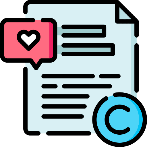 Copyright security certification patent icon