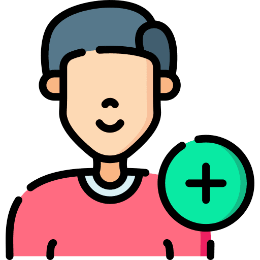 Follow blogger subscribe man icon