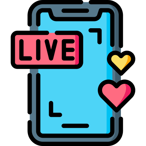 Live multimedia stream social media icon