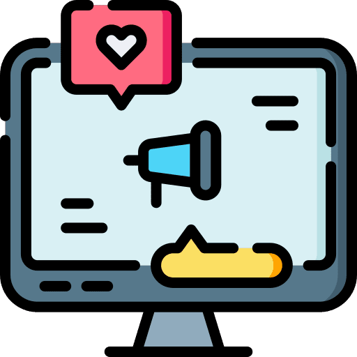 Social media marketing marketing communication loudspeaker icon