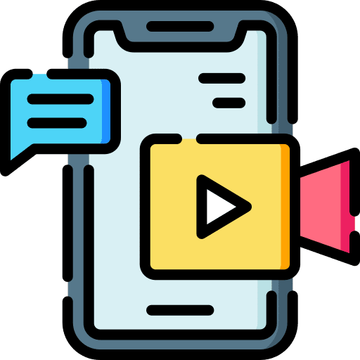 Video social network communications phone icon