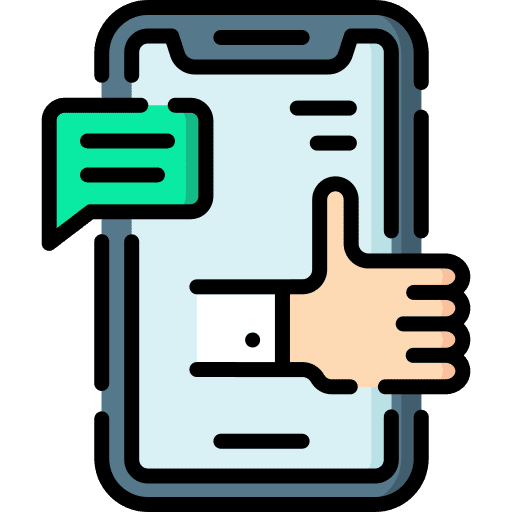 Like smartphone social media electronics icon