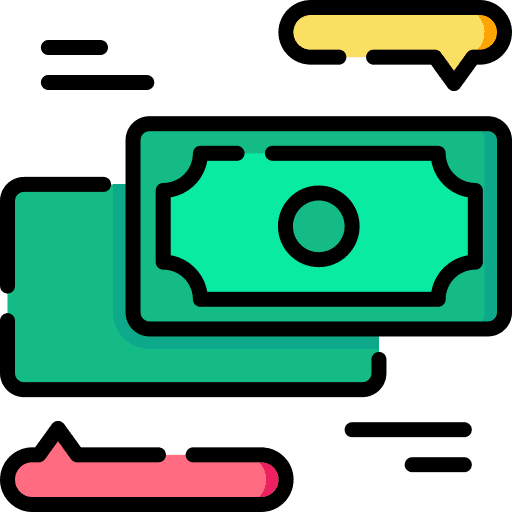 Money communications speech balloon business and finance icon