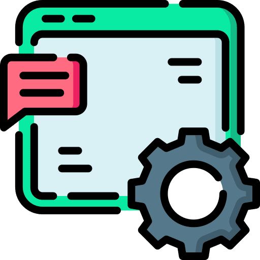 Settings interaction comment computer icon