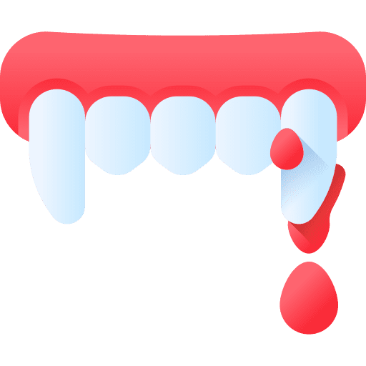 Teeth fang vampire halloween icon
