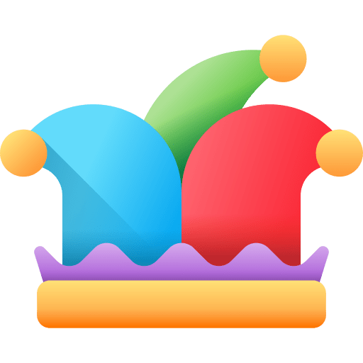 Clown hat birthday and party circus clown hat icon