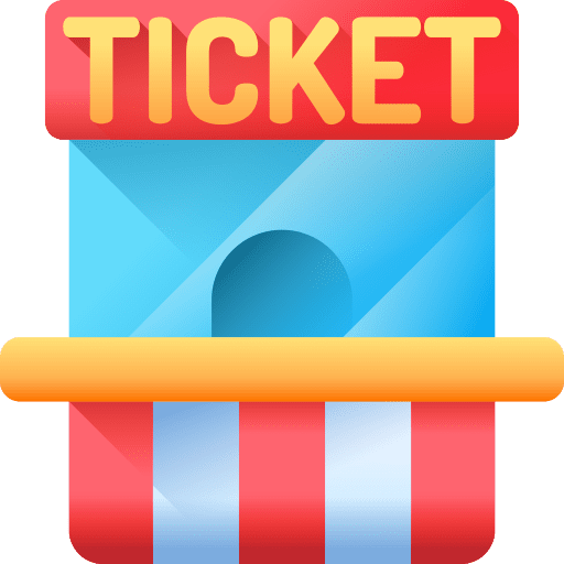 Counter entrance stand ticket icon