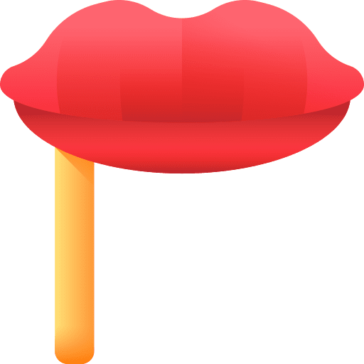 Lips stick birthday and party disguise icon