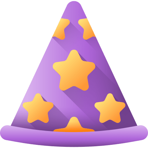 Magic hat party carnival birthday and party icon