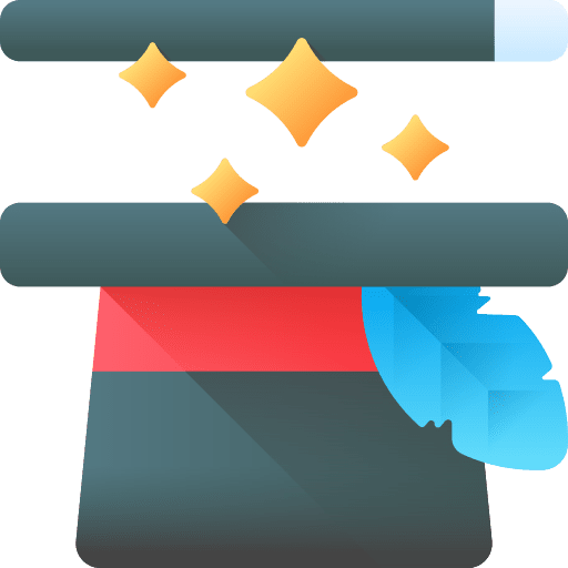 Magic wand magic trick icon