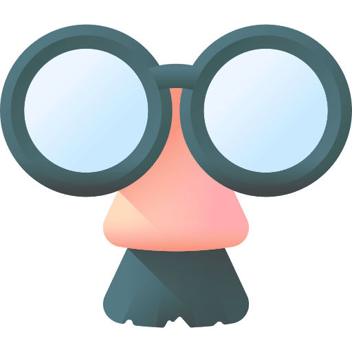 Mask glasses carnival nose icon