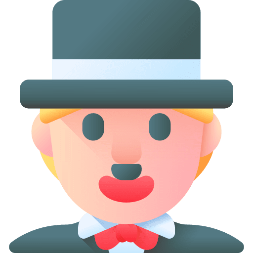 Showman showman man caucasian icon