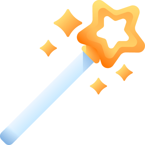 Wand magic fairy tale wand icon