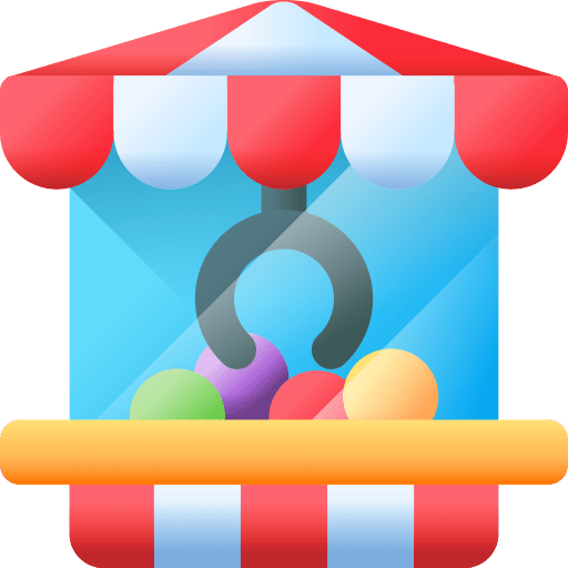 Claw machine kid and baby arcade machine crane icon