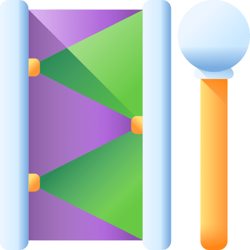 Drum musical instrument birthday and party drum icon