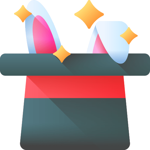 Magic trick rabbit magic hat magician hat icon