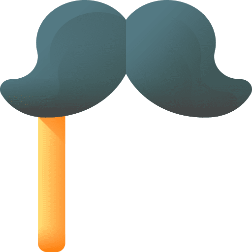 Moustache party moustache stick icon