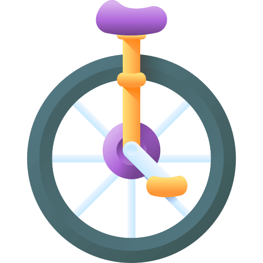 One wheel one wheel pedals transport icon