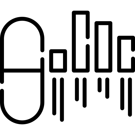Pill pharmacy analysis medicine icon