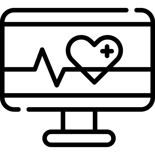 Analysis healthcare healthcare and medical computer icon