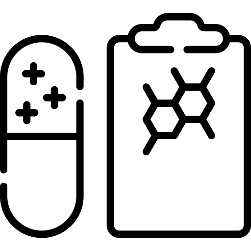 Composition medical healthcare and medical molecule icon
