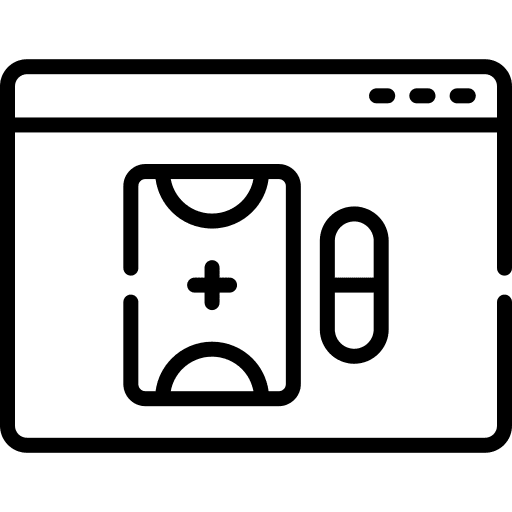 Information drugs medical healthcare icon