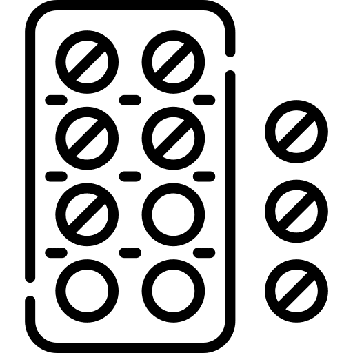 Tablet blister medical health icon