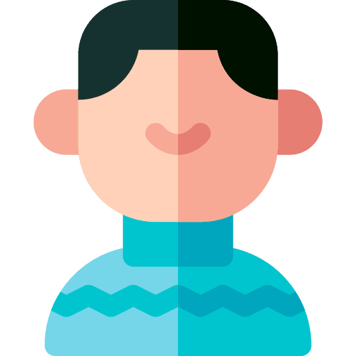 Man black hair person avatar icon