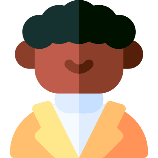 Man man dark hair curly hair icon