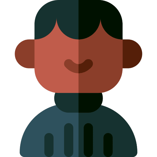 Man person black hair user icon