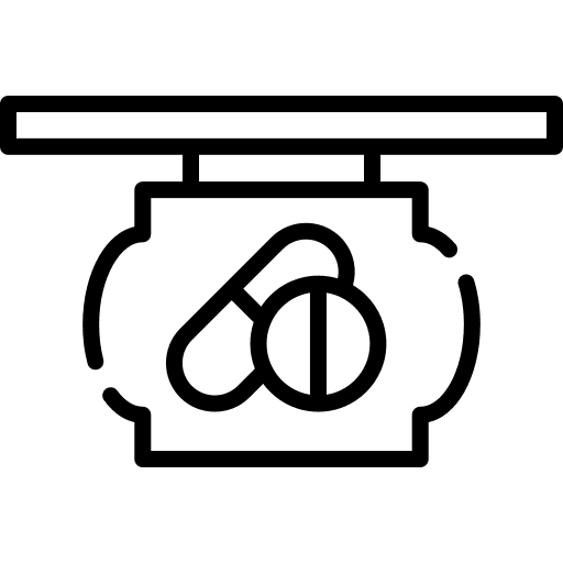Pharmacy healthcare and medical medicine signage icon