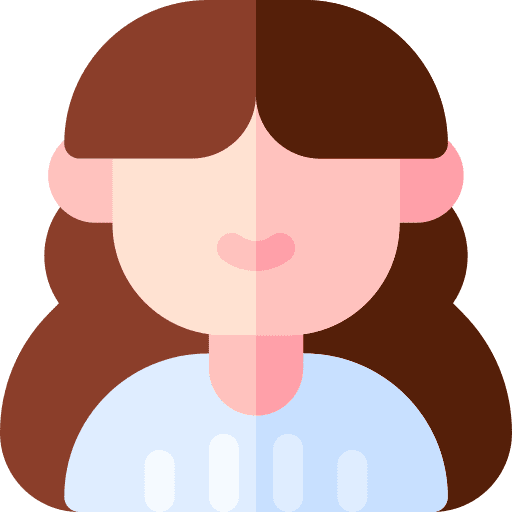 Woman avatar person long hair icon