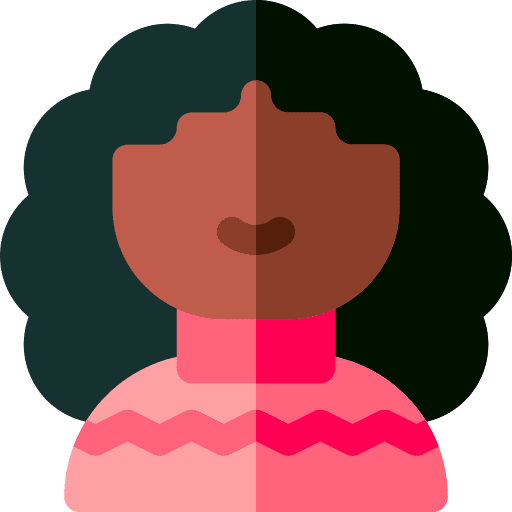 Woman long hair person user icon